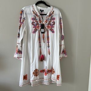 Boho cotton peasant dress by Tolani Size L